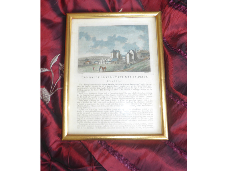 Two original prints of Carisbrooke Castle 1772  Art in Ventnor
