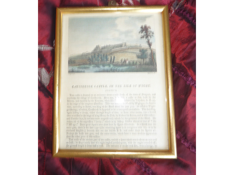 Two original prints of Carisbrooke Castle 1772  in Ventnor