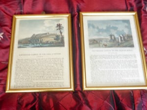 Two original prints of Carisbrooke Castle 1772  in Ventnor