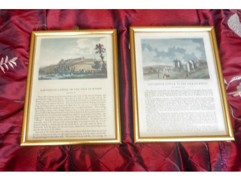 Two original prints of Carisbrooke Castle 1772  in Ventnor