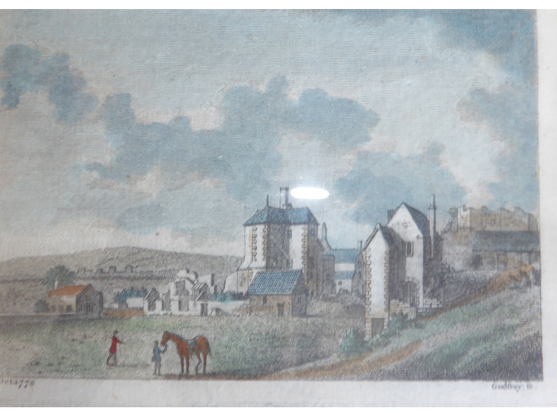 Two original prints of Carisbrooke Castle 1772  Art