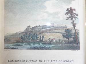Two original prints of Carisbrooke Castle 1772