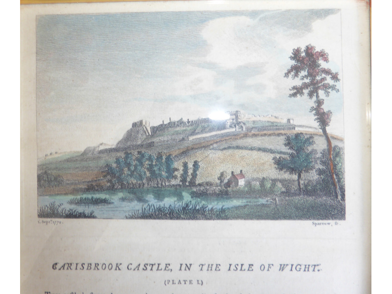 Two original prints of Carisbrooke Castle 1772