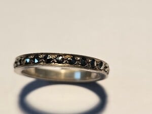 Eternity Ring with continuous pattern setting, Size N in Freshwater