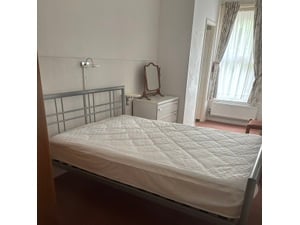 Metal frame double bed with mattress. in Sandown