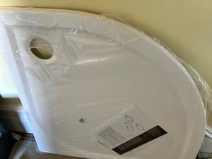 80cm quadrant shower tray and shower screens in Cowes