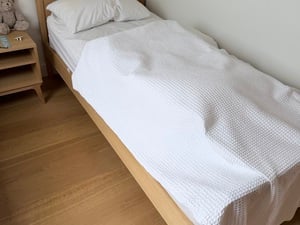 Oak single bed made by Habitat - immaculate condition (two available with or without mattress)