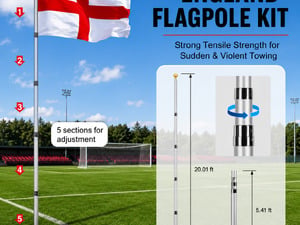England Flagpole Kit in Ryde