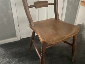 Vintage Wooden Farmhouse Bedroom / Desk Chair - Solid Wood in Bembridge