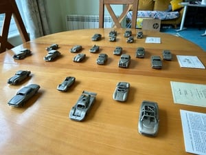 Danbury Mint, Pewter jaguar car collection set of 24 £240 in Ventnor