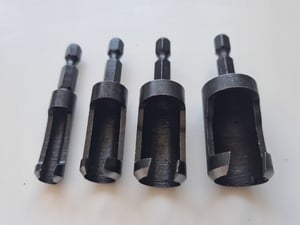4 Pc Wood Plug Cutter Set Hex Shank Carpentry Woodworking in Seaview