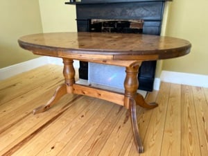 Extendable Solid Pine Table  in Cowes