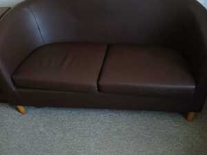 2 seat faux leather club sofa in Ryde