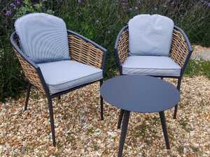 Aluminium garden Bistro Set Chairs table in Freshwater