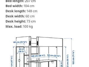 Ikea high sleeper in Seaview