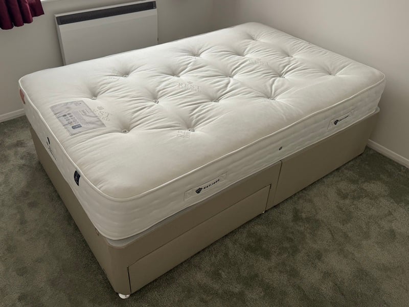 Small Double Bed Base and Mattress in Sandown