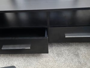Black/chrome tv unit 98x40x39 (w,h,d) in Newport