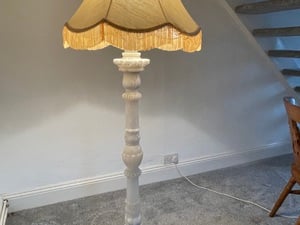Marble or soapstone lamp exquisitely carved. in Ventnor