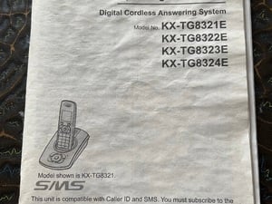 Panasonic Landline Cordless Phones system. Base and extension in East Cowes