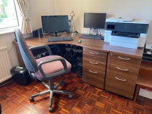 Office set: desk, cabinets and chair in East Cowes